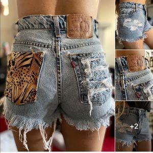 Levi high waisted shorts size 5